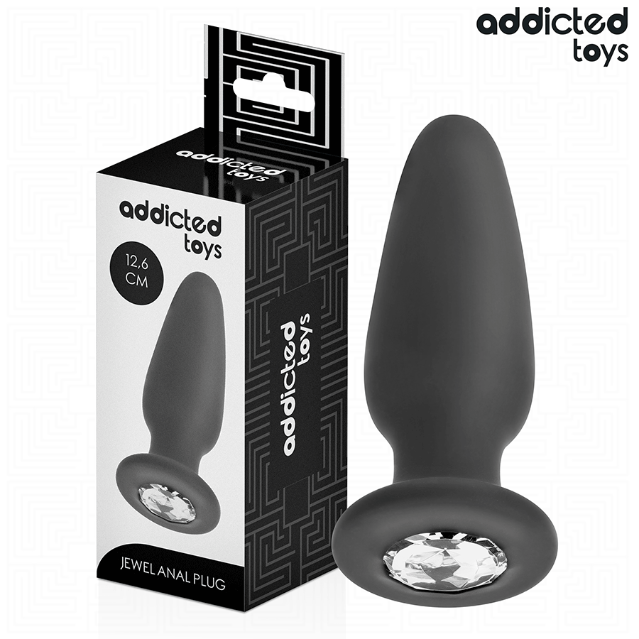 Plug anal de silicona Addicted Toys con detalle de joyería, talla L