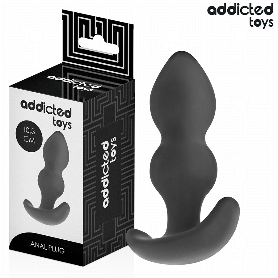Plug anal de silicona ADDICTED TOYS, talla S, 10,3 cm