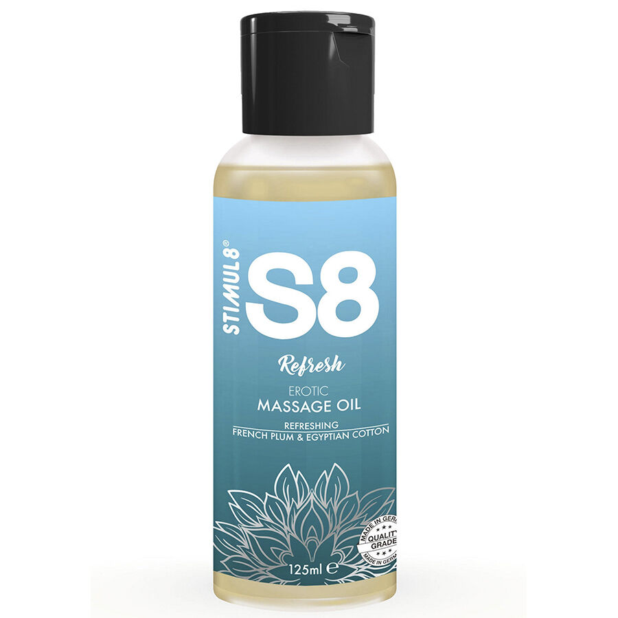 Aceite de masaje STIMUL8 S8 Refresh Cotton, 125 ml