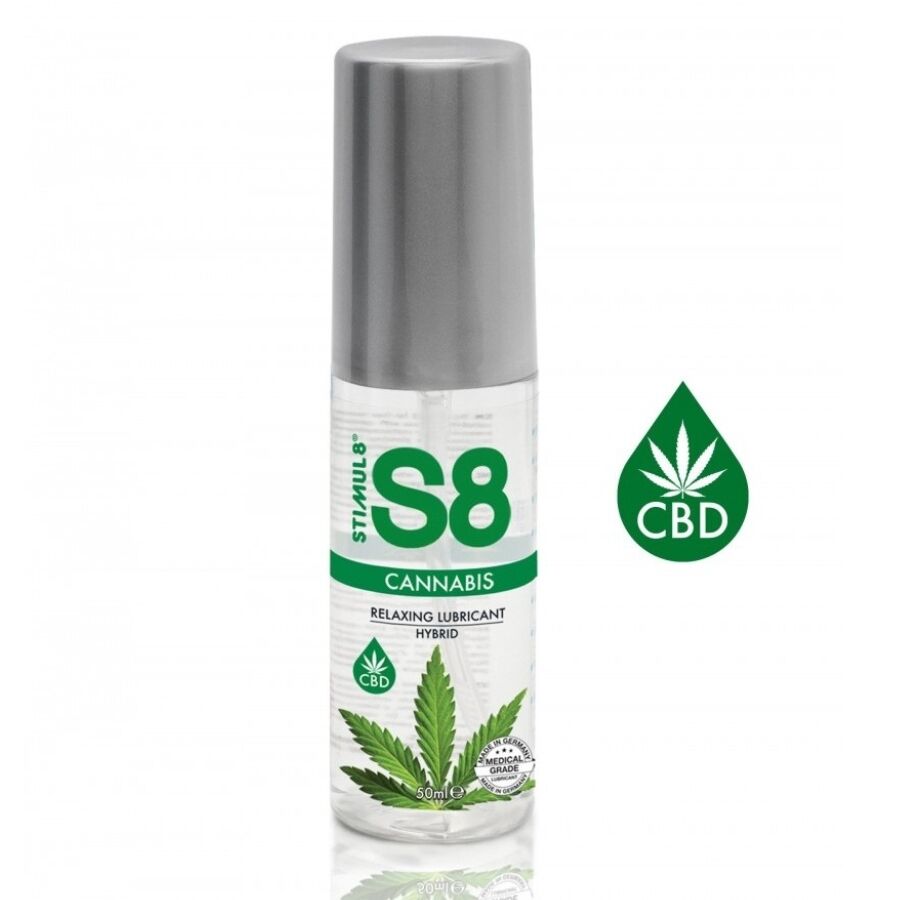 Lubricante híbrido STIMUL8 S8 Cannabis, 50 ml
