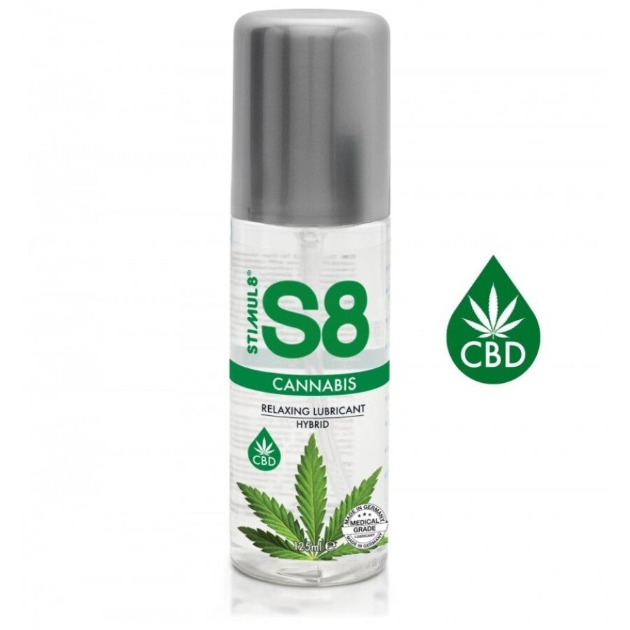 Lubricante híbrido STIMUL8 S8 Cannabis, 125 ml