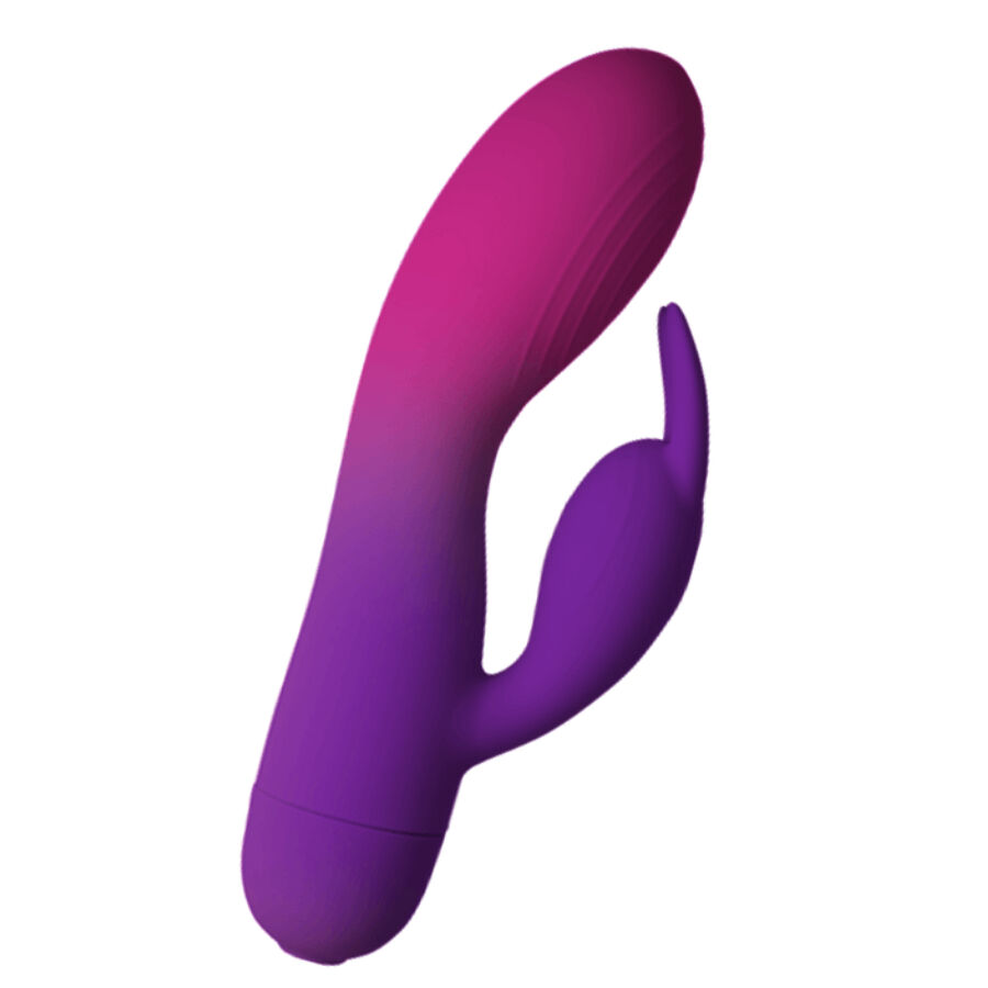 ROCKS-OFF GLO GIRL, vibrador tipo rabbit morado