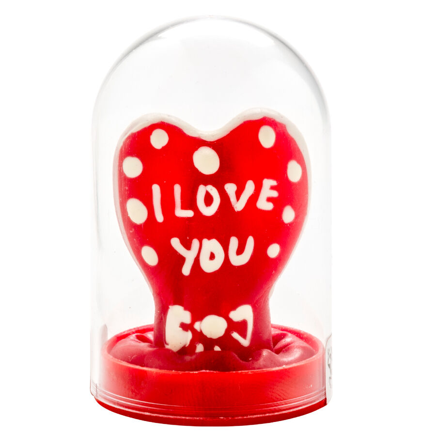 Condomerie I Love You Model 1 con motivo de corazón, regalo erótico divertido