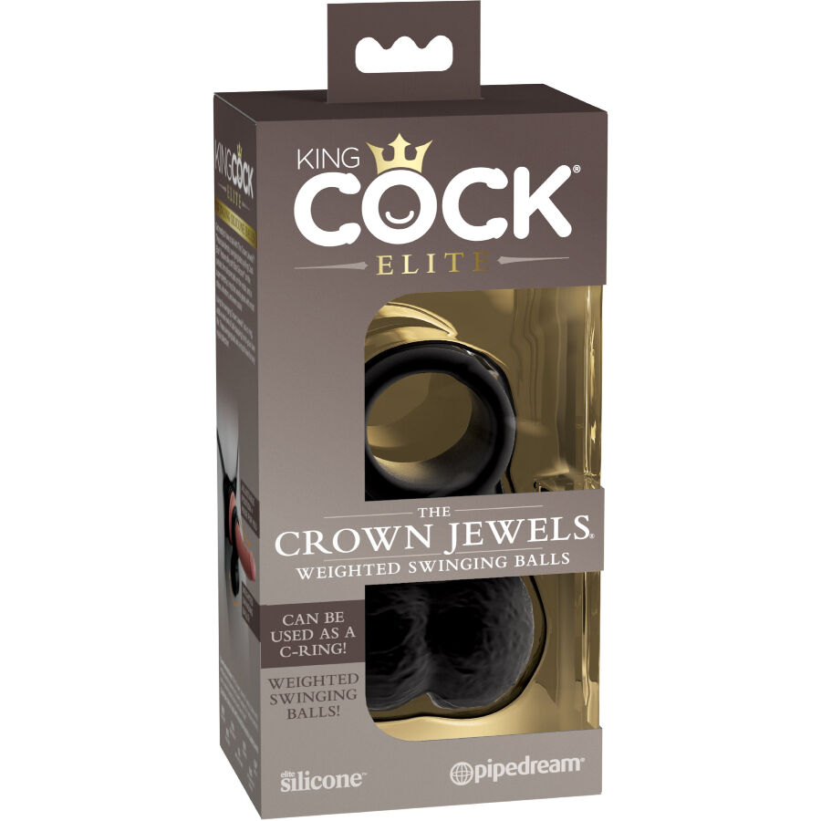 KING COCK The Crown Jewels anillo en C con bolas lastradas
