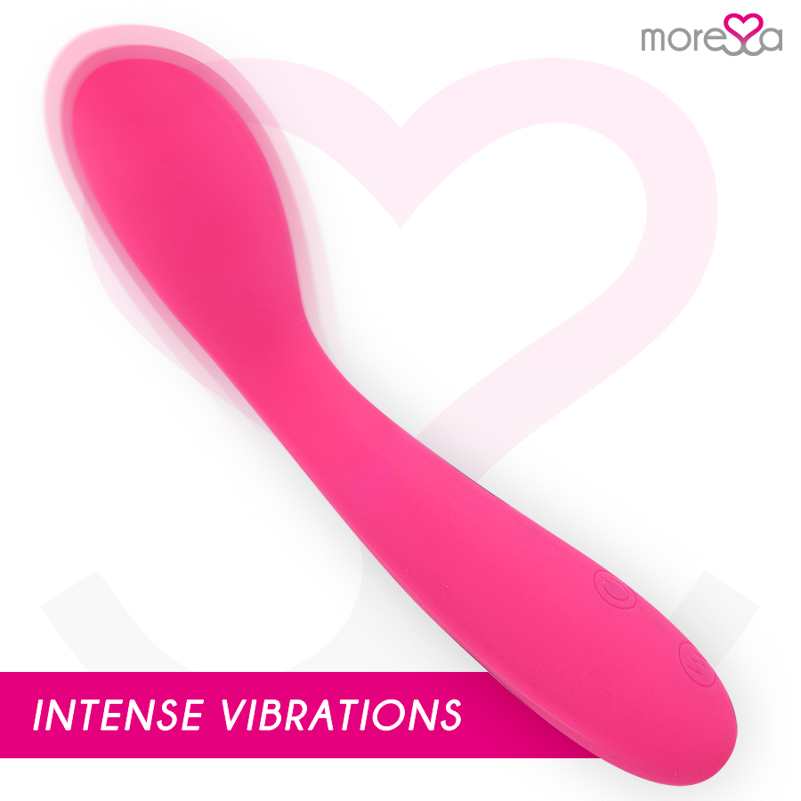 Vibrador para el punto G de silicona prémium, recargable y con vibración silenciosa MORESSA