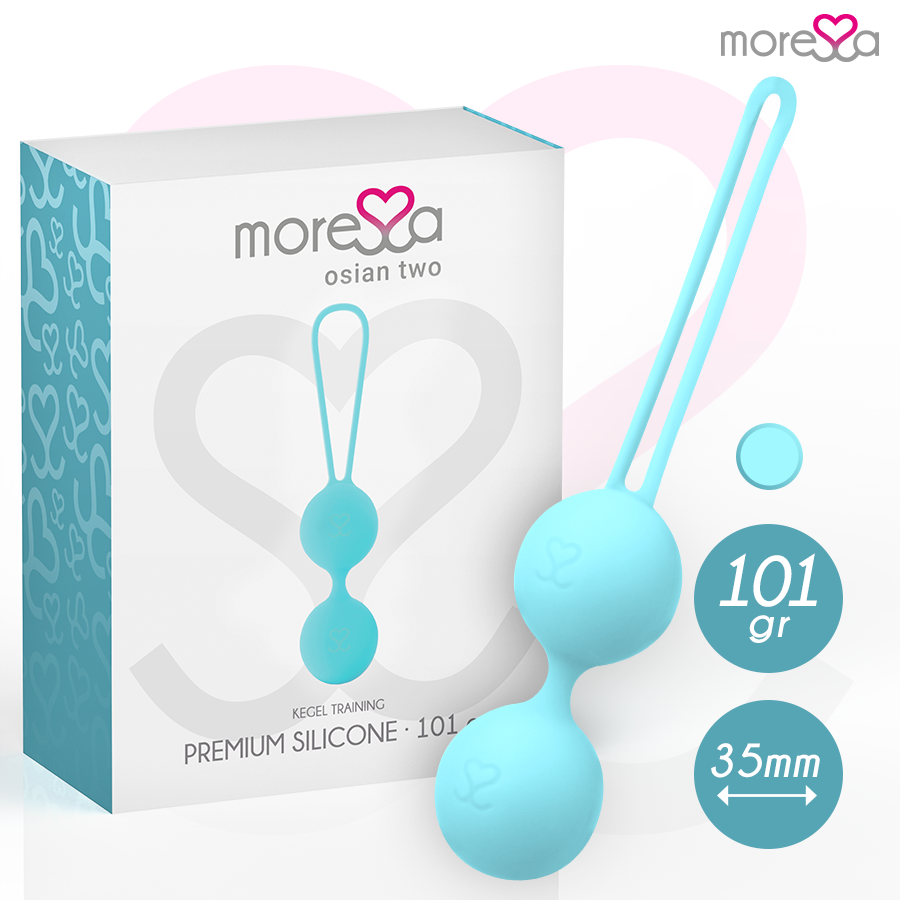 MORESSA OSIAN TWO bolas chinas, turquesa