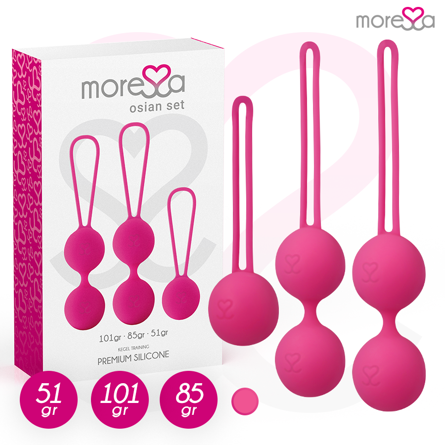 MORESSA Osian bolas chinas, set de 3, rosa