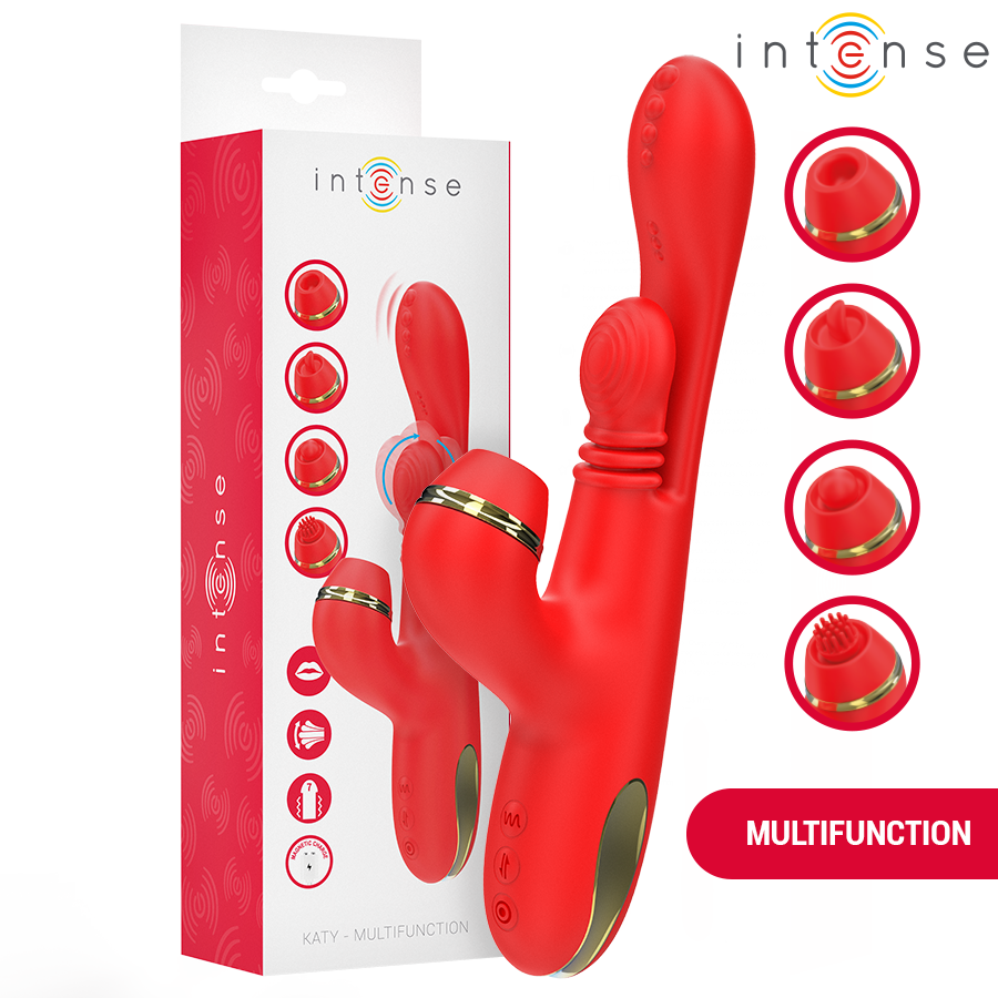 Estimulador de clítoris INTENSE Katy con 4 accesorios