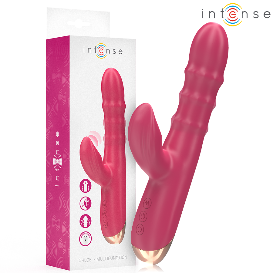 Vibrador INTENSE HIGH TECH CHLOE 3 en 1, rojo