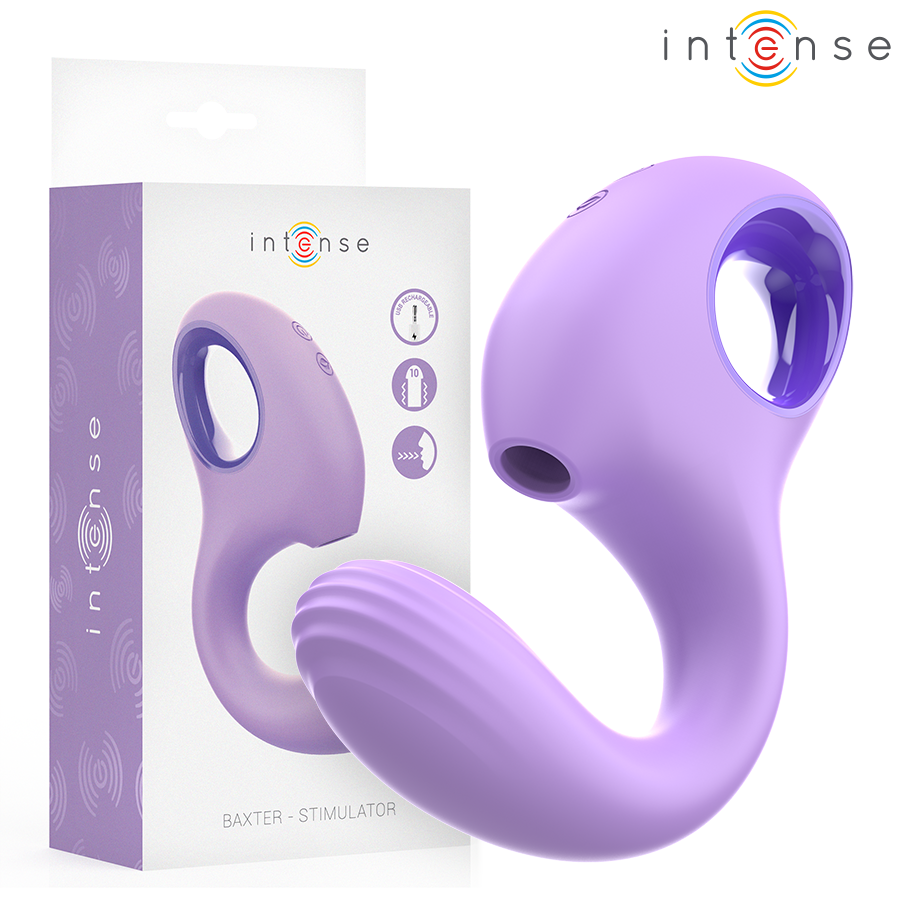 Vibrador de ondas de presión con vibración INTENSE BAXTER, violeta