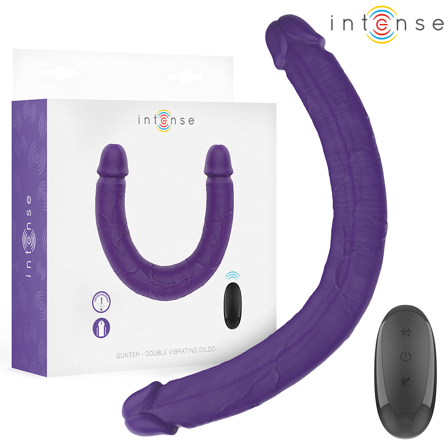 Dildo doble INTENSE GUNTER, 40 cm, morado