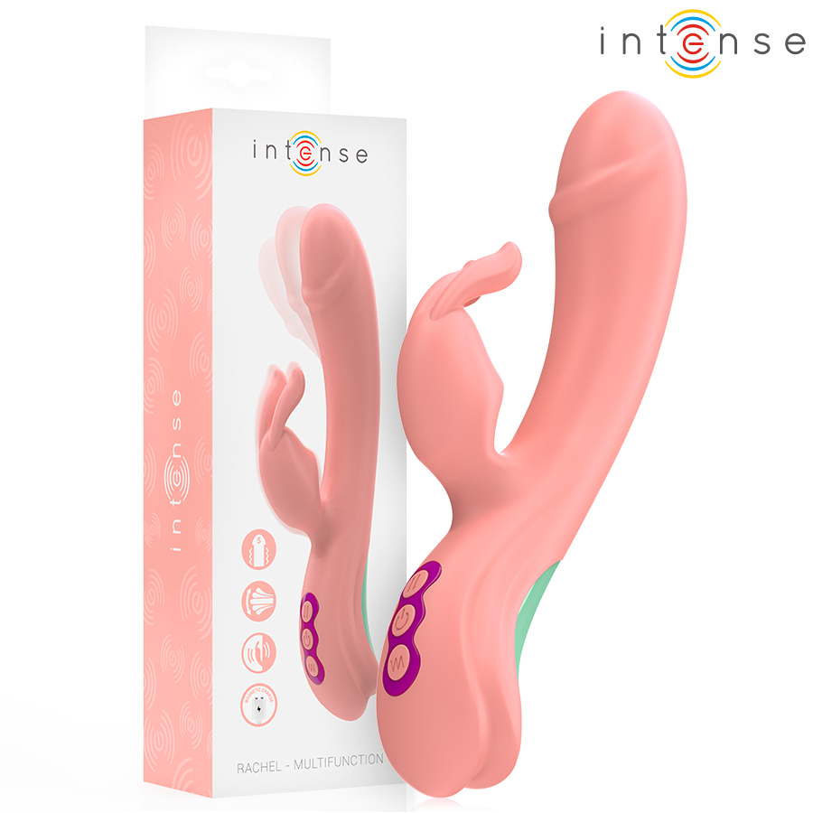 Vibrador tipo rabbit INTENSE Rachel con punta oscilante, rosa