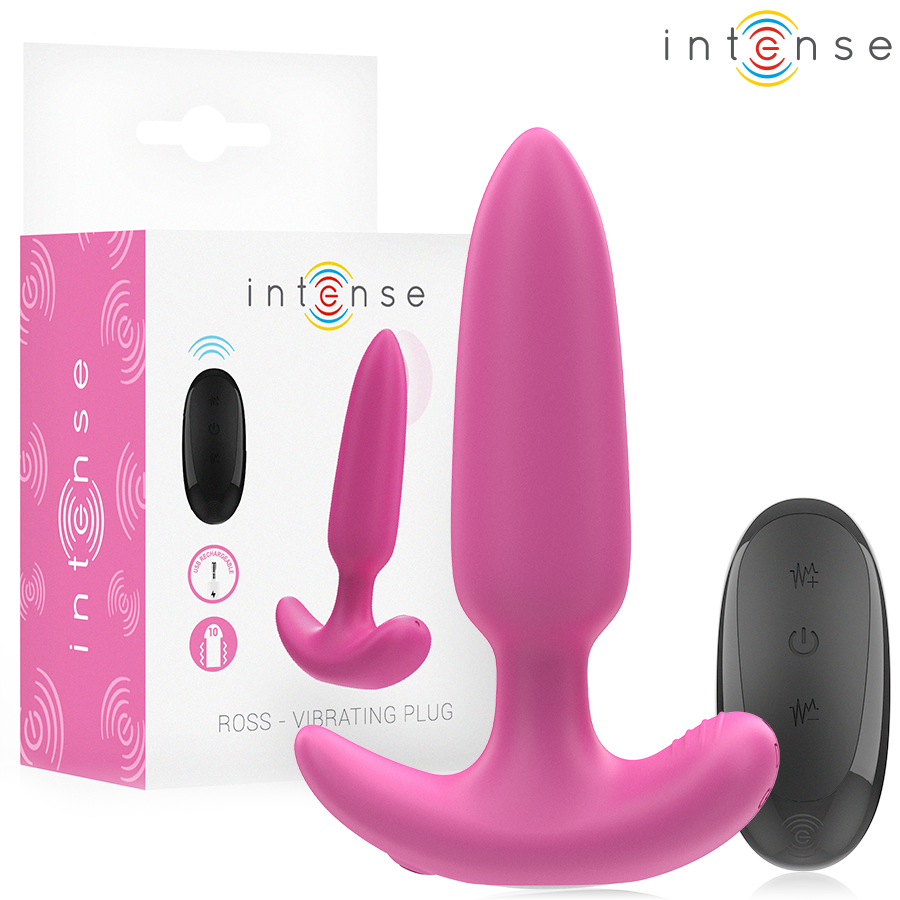 Plug anal vibrador INTENSE ROSS con mando a distancia