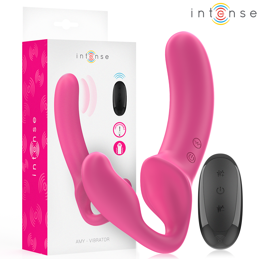 Vibrador de punto G INTENSE Amy con mando a distancia, 20 cm