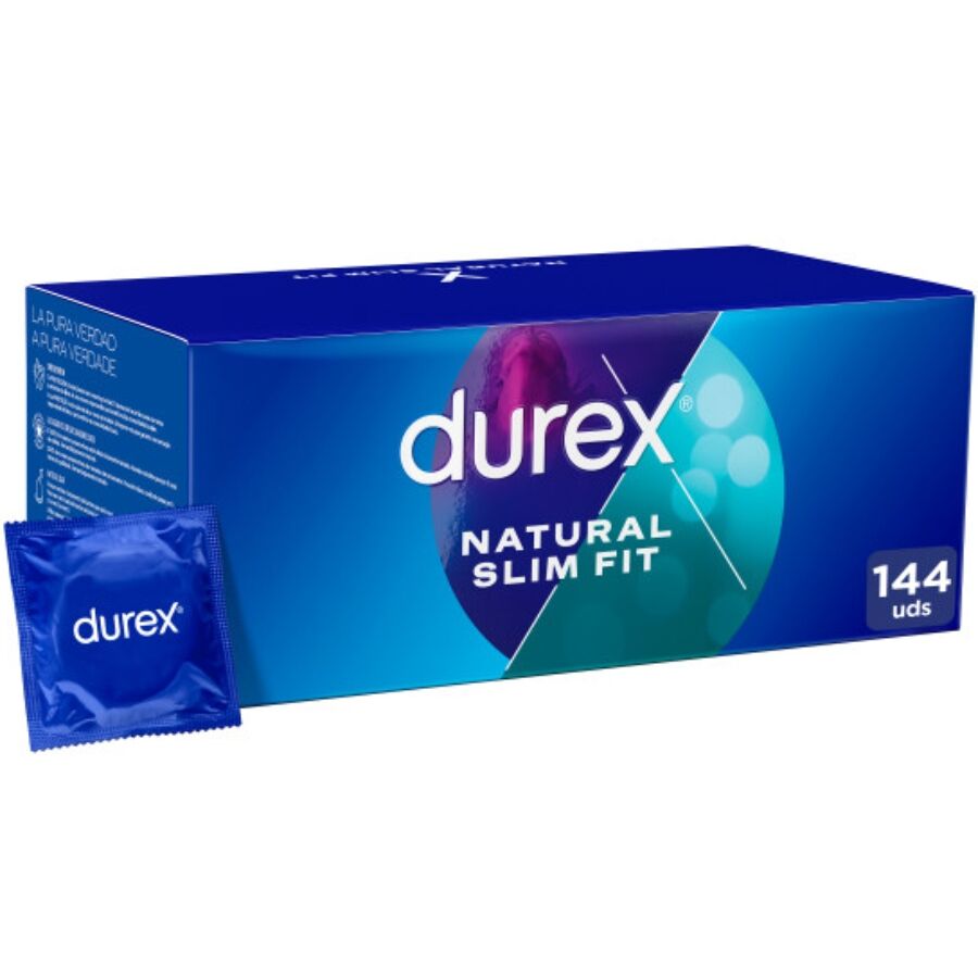 Preservativos Durex Natural Slim Fit, pack ahorro de 144 unidades