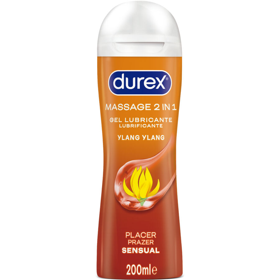 Gel de masaje y lubricante Durex Sensual con ylang ylang, 200 ml