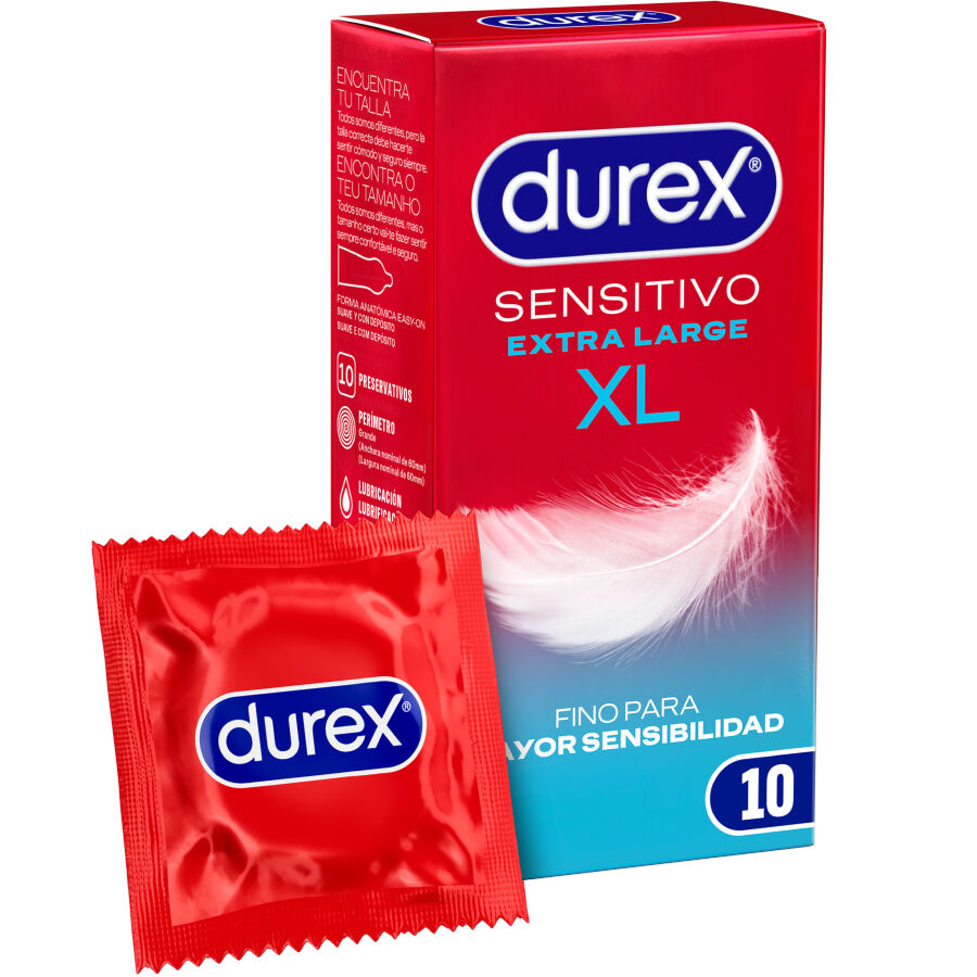 Preservativos Durex Sensitive XL, 10 unidades