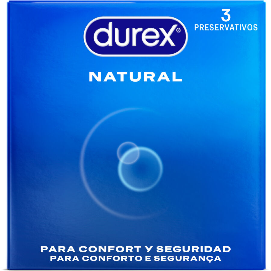 Preservativos Durex Natural Comfort estándar, 3 unidades