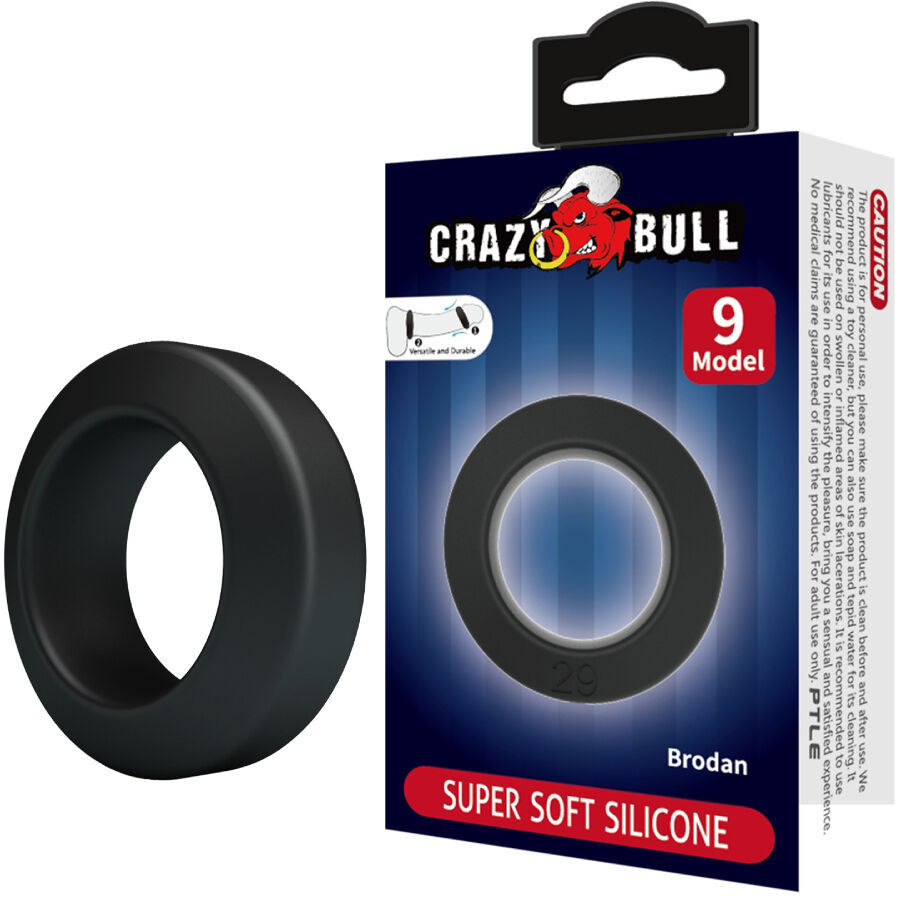 Anillo para el pene ajustable Crazy Bull Brodan Model 9 sin vibración