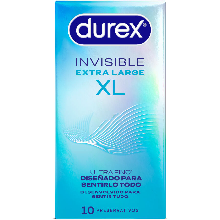 Preservativos grandes Durex Invisible XL, 10 unidades