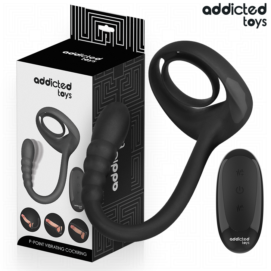 Anillo vibrador Addicted Toys P Spot con mando a distancia