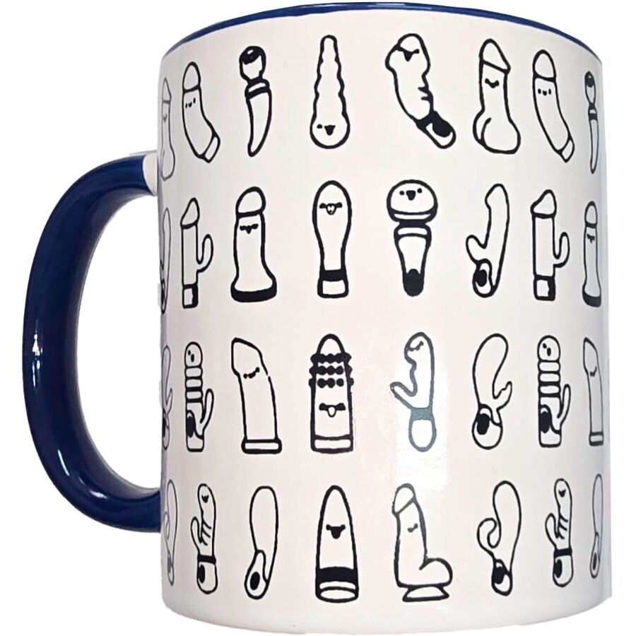 Taza DIABLO PICANTE con ilustraciones de vibradores