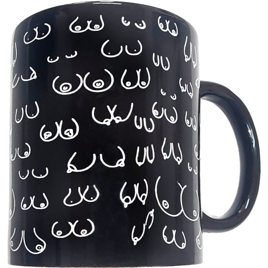 Taza DIABLO PICANTE con dibujos de pechos, 370 ml