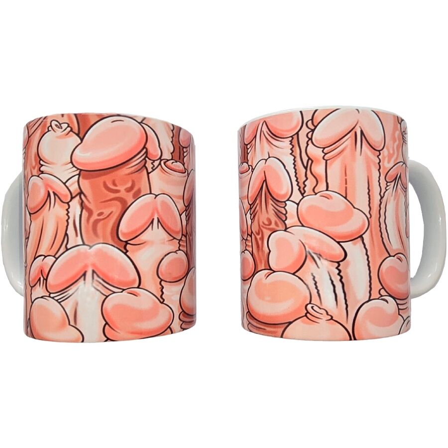 Taza DIABLO PICANTE con ilustraciones de penes a todo color