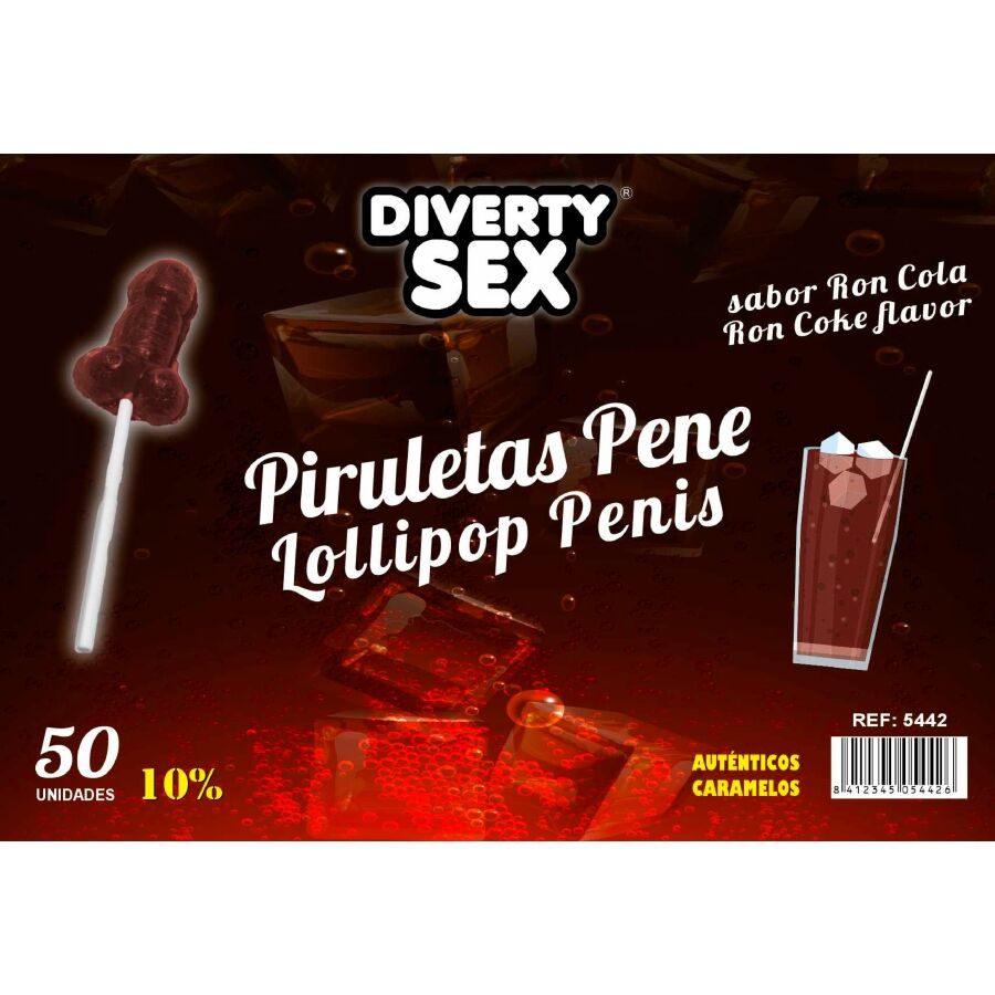 DIABLO GOLOSO Piruletas de ron con cola, un divertido regalo erótico