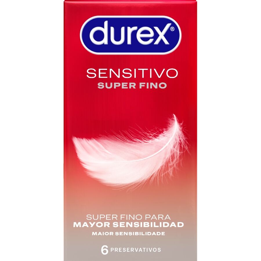 Durex Super Thin Sensitive, preservativos finos, 6 unidades