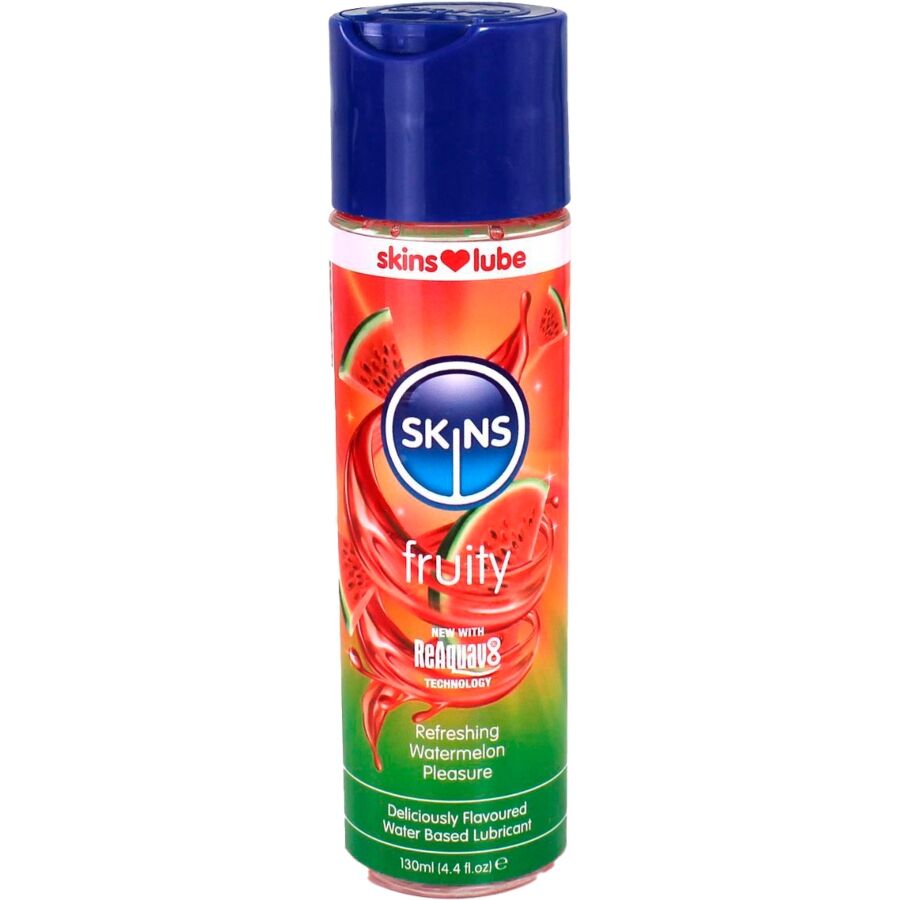 Lubricante SKINS Fruity con sabor a sandía, 130 ml
