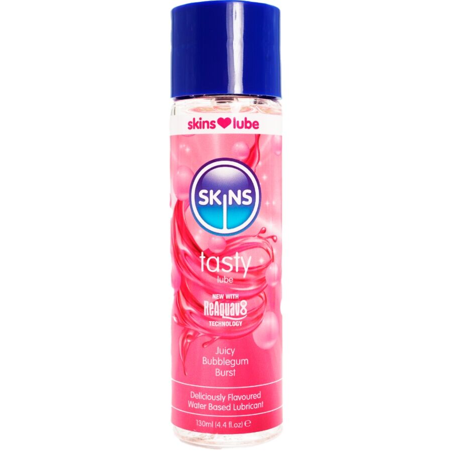 Lubricante SKINS Tasty con sabor a chicle, 130 ml