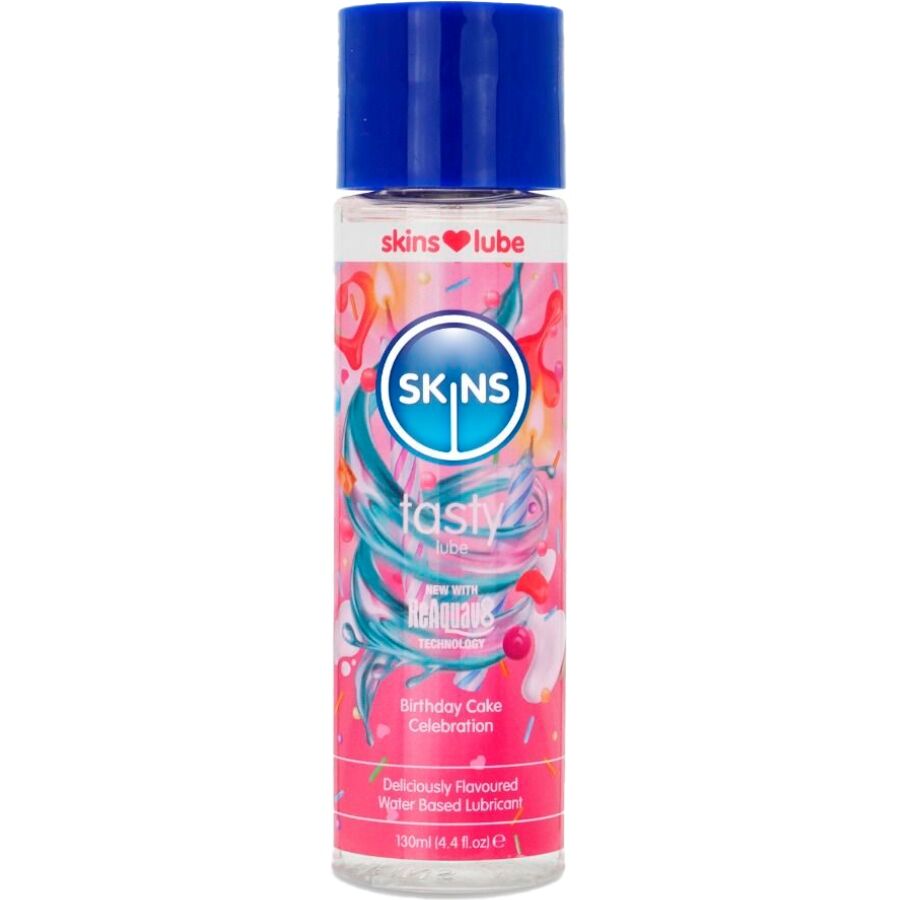SKINS Birthday Cake lubricante con sabor, 130 ml