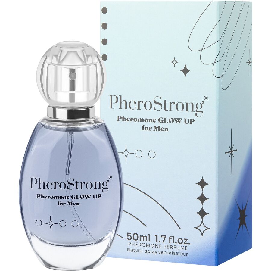 Perfume con feromonas PheroStrong Glow Up para hombre, 50 ml
