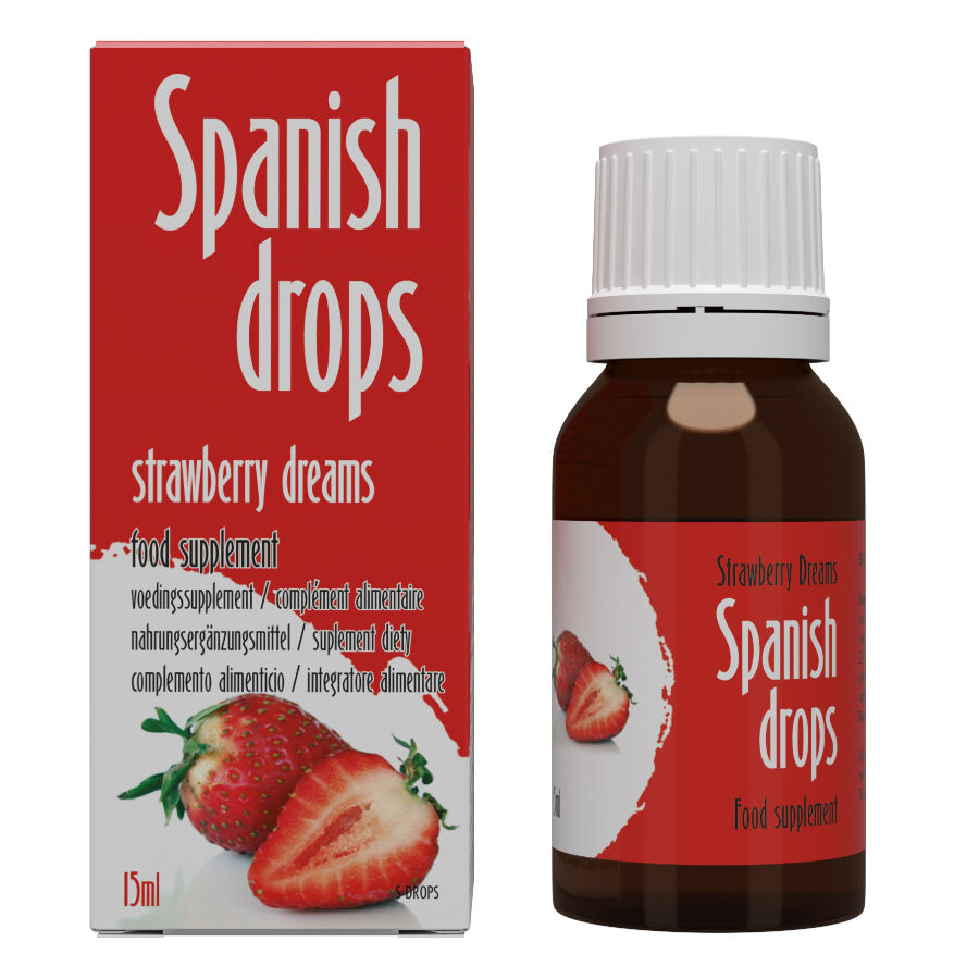 Gotas COBECO Spanish Drops Strawberry Dreams con sabor a fresa, 15 ml