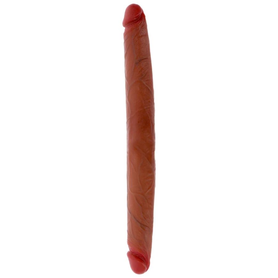 Dildo doble GET REAL de silicona, 40 cm, color caramelo