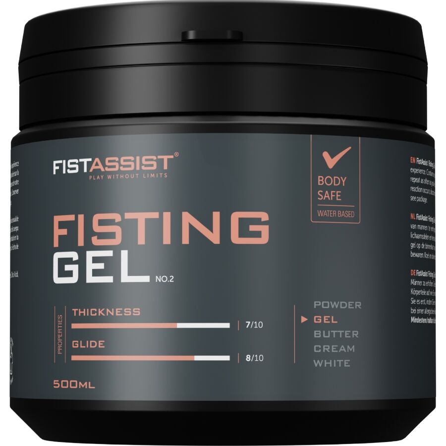 Gel lubricante COBECO Fist Assist extragrueso a base de agua, 500 ml