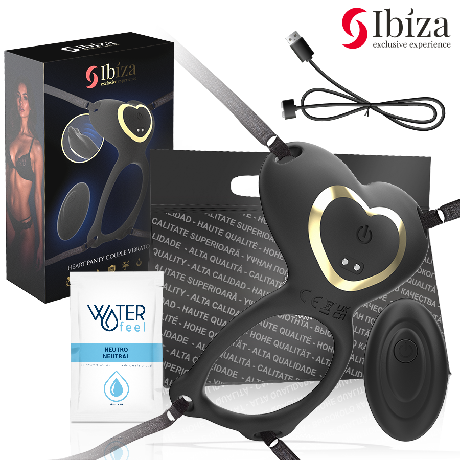Ibiza | Vibrador De Pareja En Forma De Corazón Para Braguita Con Mando A Distancia