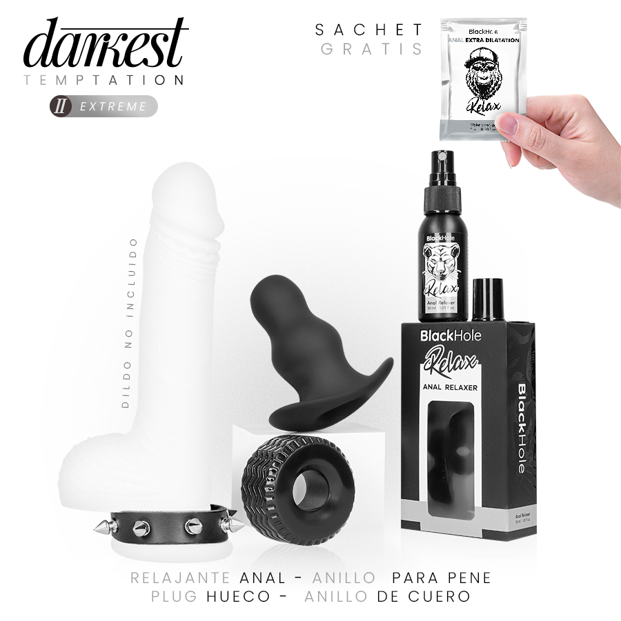 Darkest Temptation 2: Extreme Dreamkit con plug, anillos y spray anal