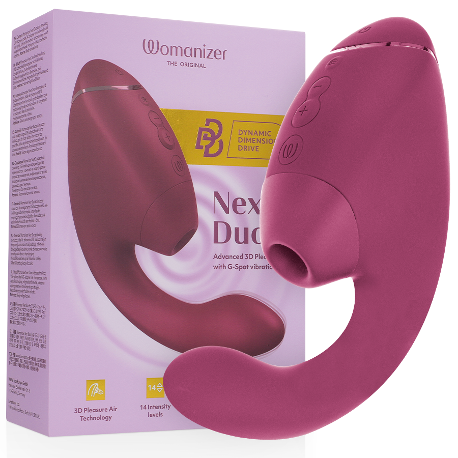 Estimulador de ondas de presión Womanizer Duo Next en rosa empolvado