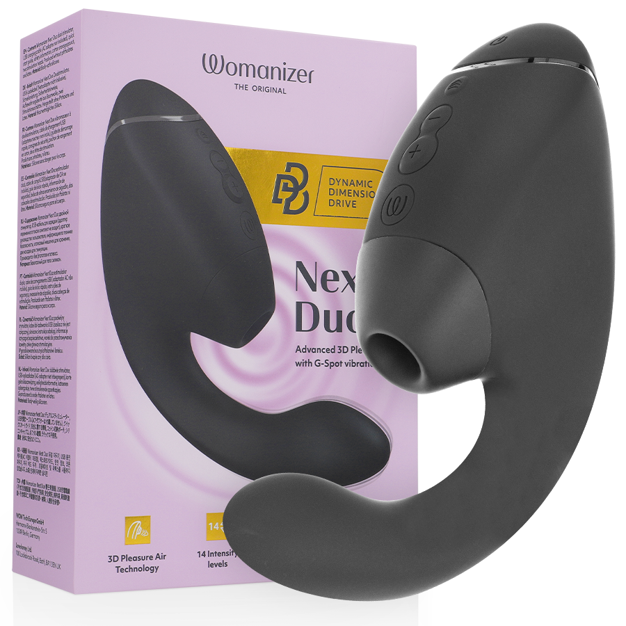 Womanizer Duo Next estimulador de ondas de presión, negro