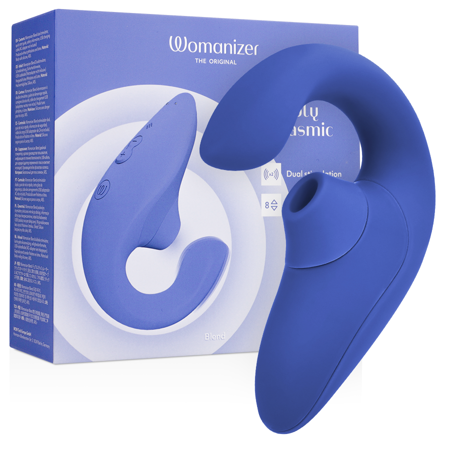Vibrador de ondas de presión Womanizer Blend, azul