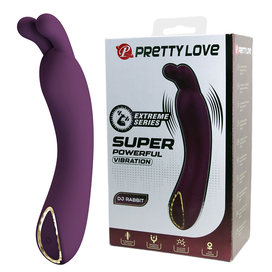 Vibrador de punto G Pretty Love DJ Rabbit, morado