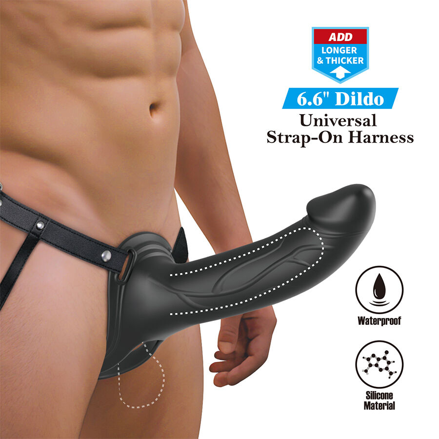 Pretty Love London Set de arnés con dildo ajustable, negro