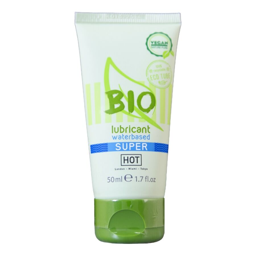 Lubricante HOT Bio a base de agua con carragenina, 50 ml