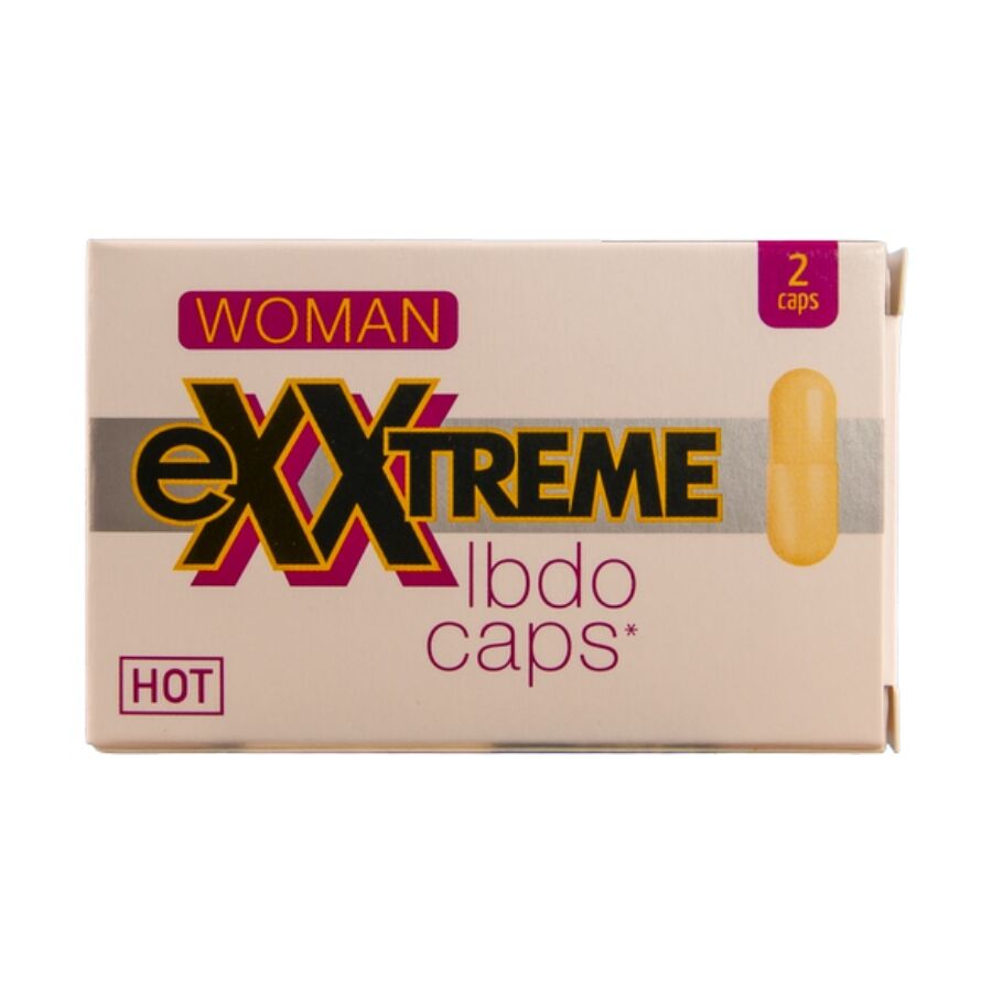 HOT Exxtreme Libido Caps Woman, complemento alimenticio, 2 cápsulas