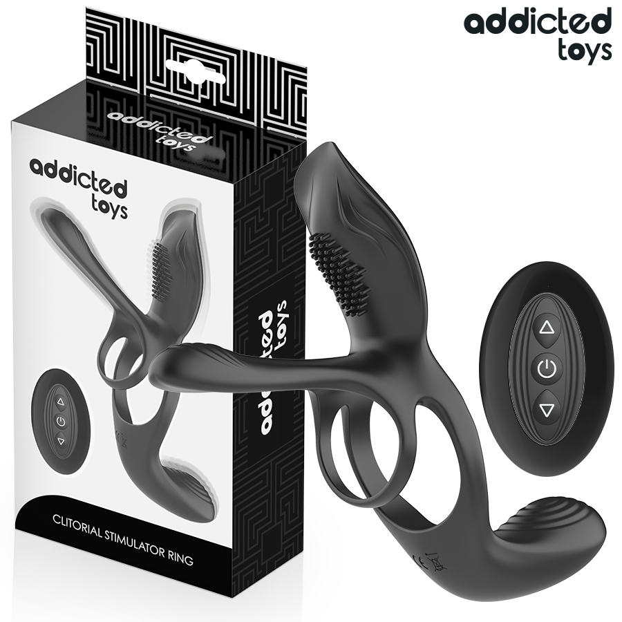 Anillo vibrador Addicted Toys con estimulador de clítoris