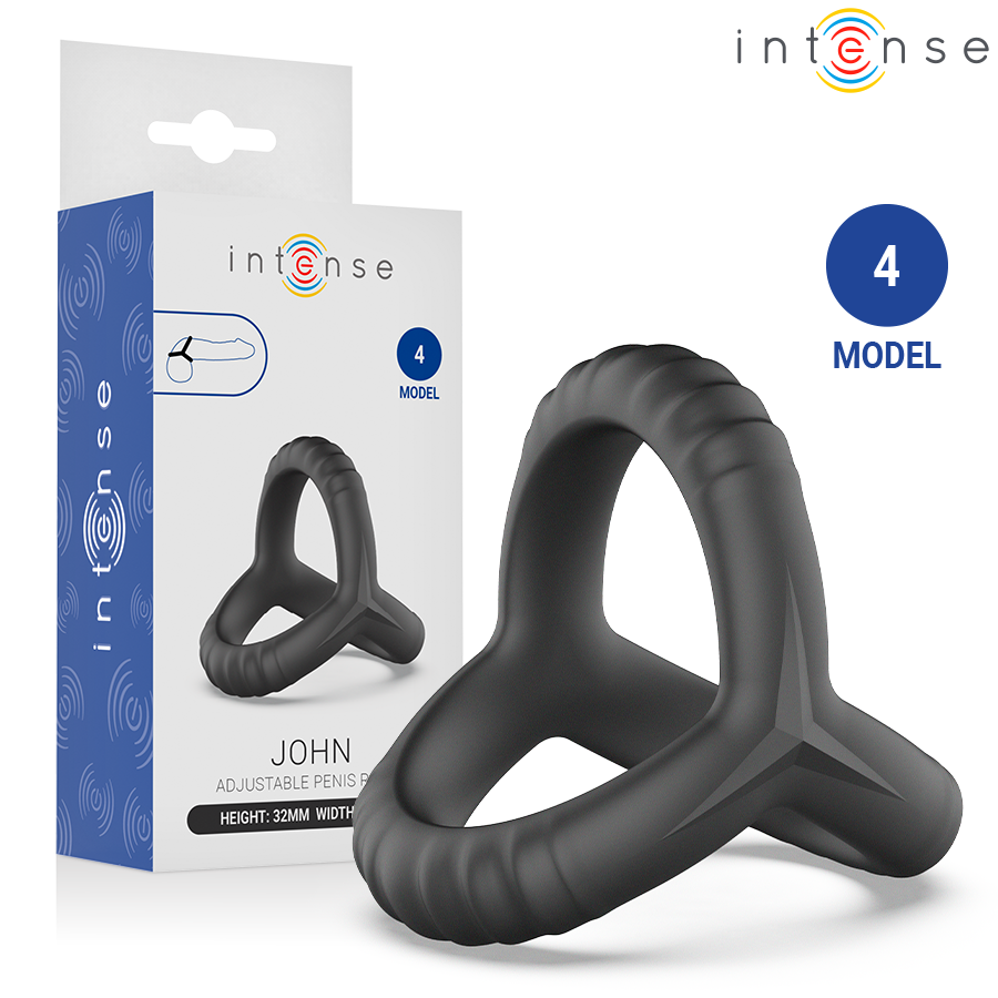 INTENSE John Model 4 anillo para el pene triple sin vibración