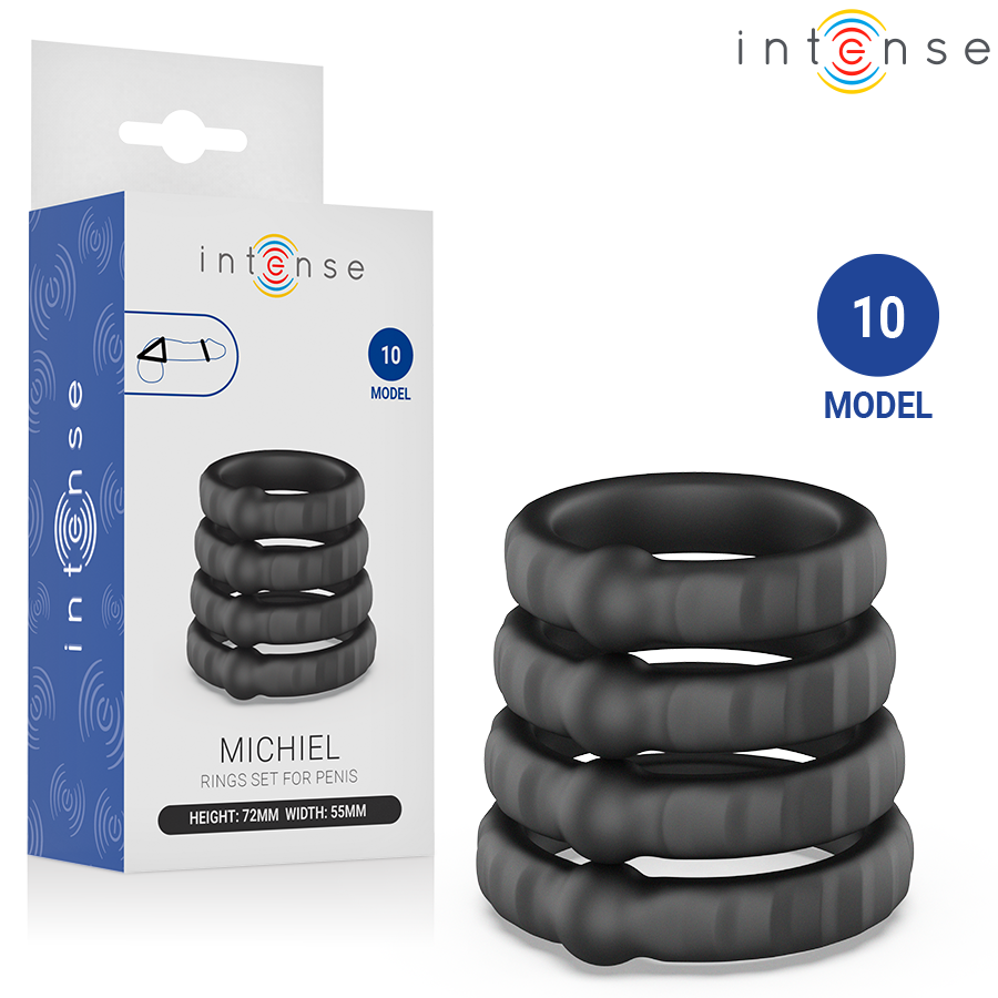 Intense Set Michiel Con 4 Anillos Para El Pene Modelo 10