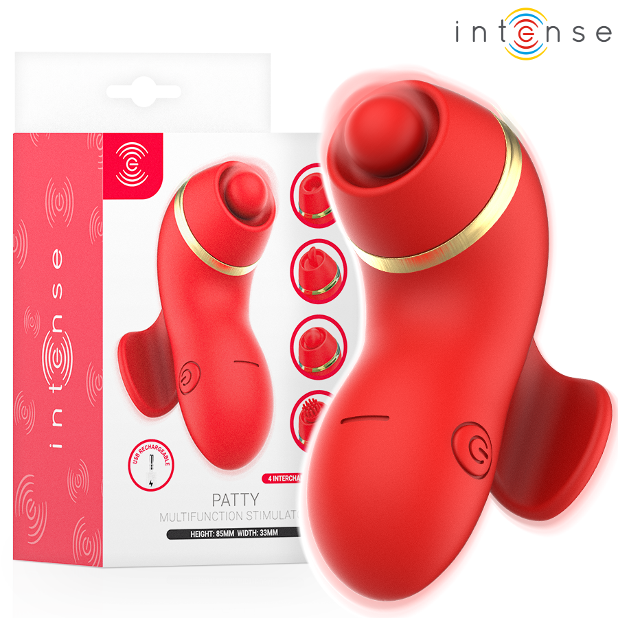 INTENSE Patty vibrador de clítoris con 4 cabezales intercambiables